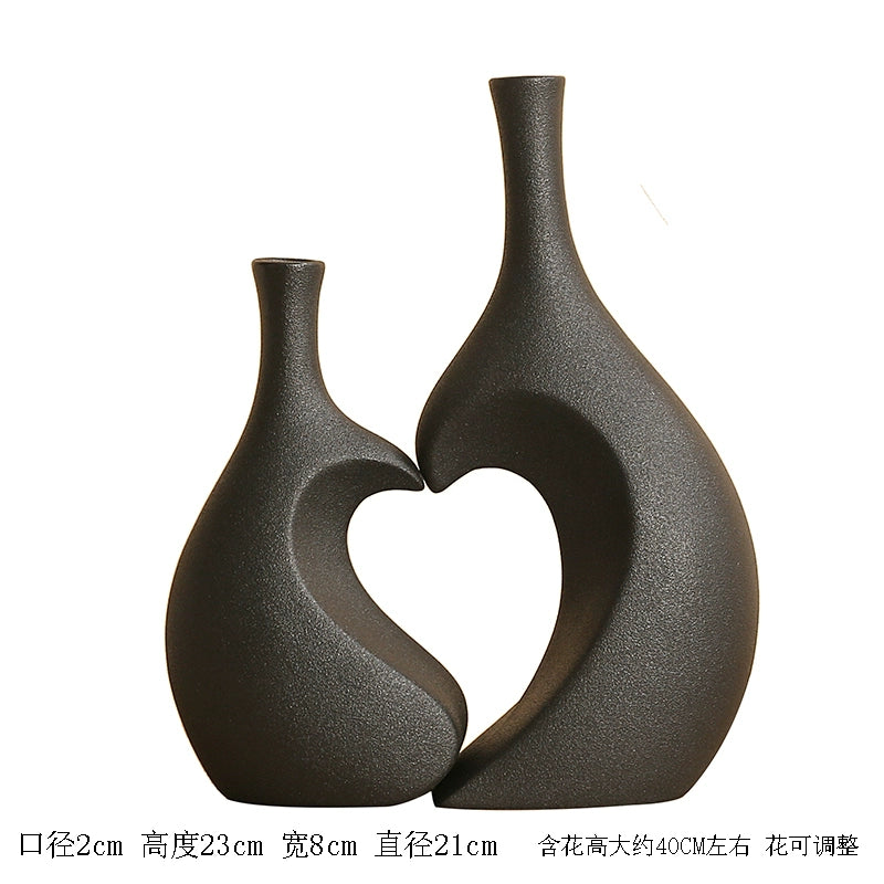 Feblilac Vase High-end Housewarming Gift Living Room Luxury Simulation Flower Chinese Decoration Ornament - view 43