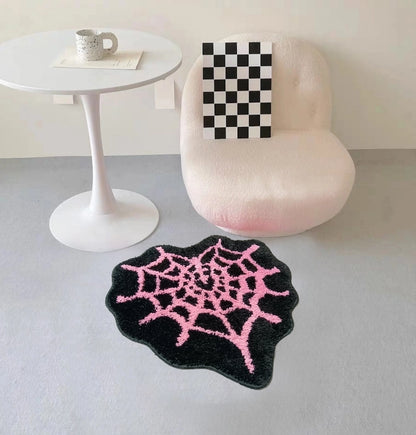 Feblilac pink heart Tufted Bath Mat