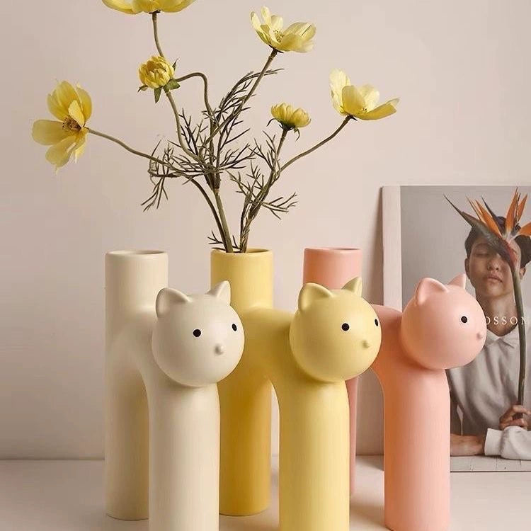 Cute Handbag Flower Basket Resin Creative Flower Arrangement Modern Bone China Vase Hydroponic Vase Ornament - view 2
