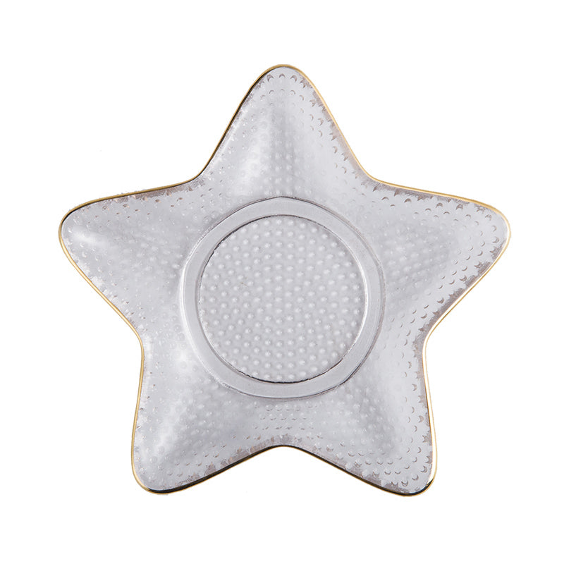Glass Starfish Shell Tray, Soap Holder for Bathroom Kitchen