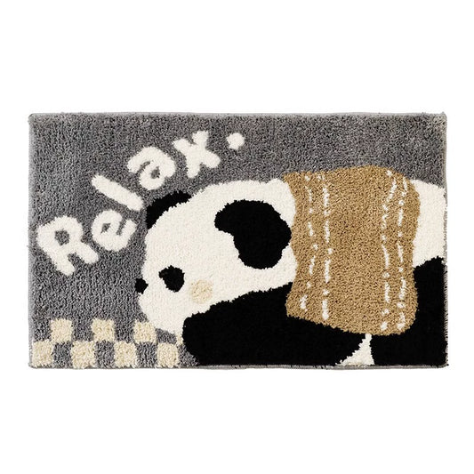 Feblilac Easter Relax Panda Tufted Bath Mat