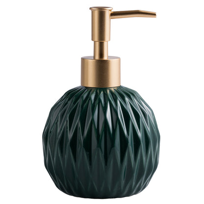 Ceramic Soap Dispenser, Round Bottle for Kitchen Bathroom