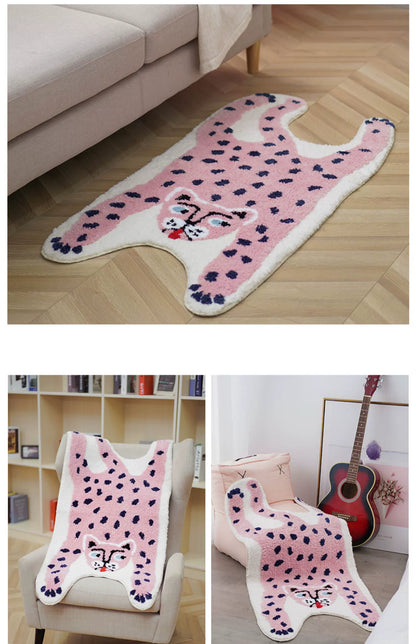 Feblilac Pink Panther Tufted Bath Mat