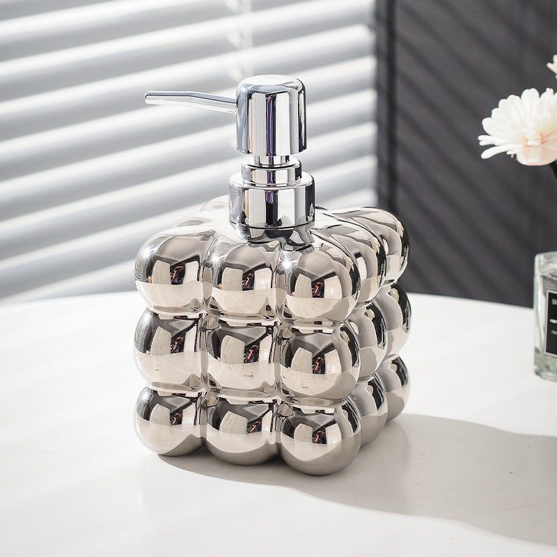 Ceramic Bubble Shape Soap Dispenser, Liquid Soap Pump Bottle - view 7
