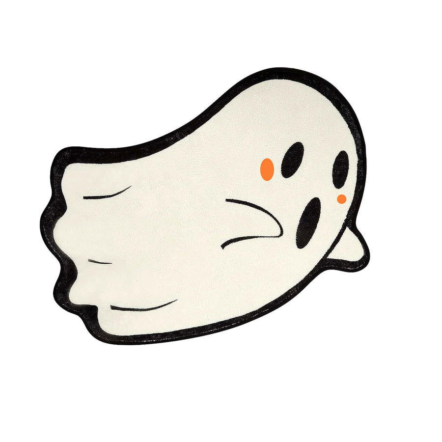 Feblilac Cute Ghost White and Grey Halloween Tufted Bath Mat - view 2