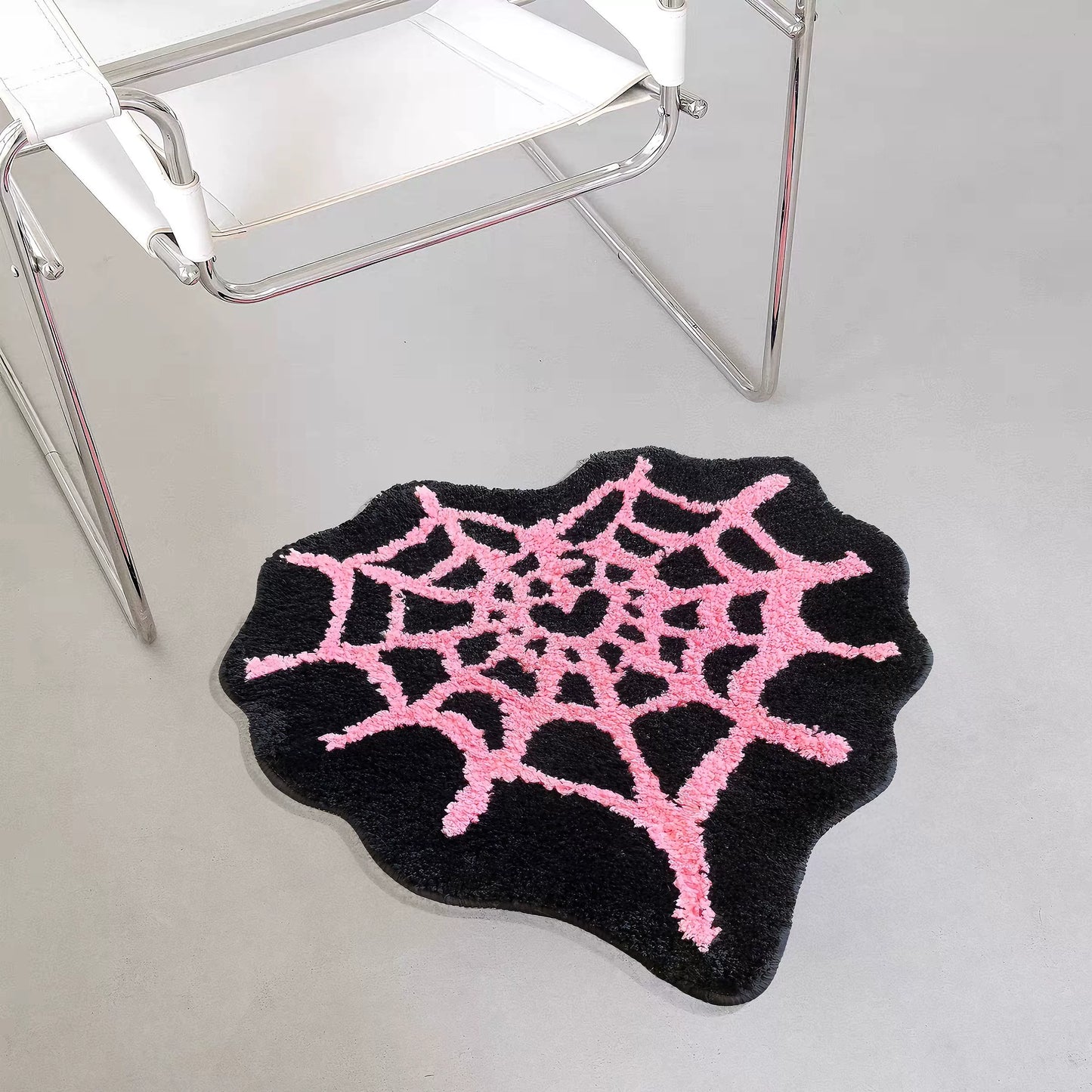 Feblilac pink heart Tufted Bath Mat