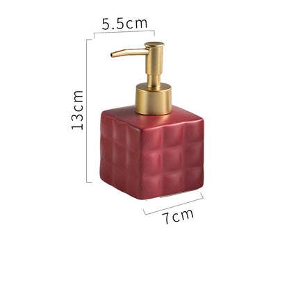 Ceramic Soap Dispenser, Cube Bottle for Kitchen Bathroom