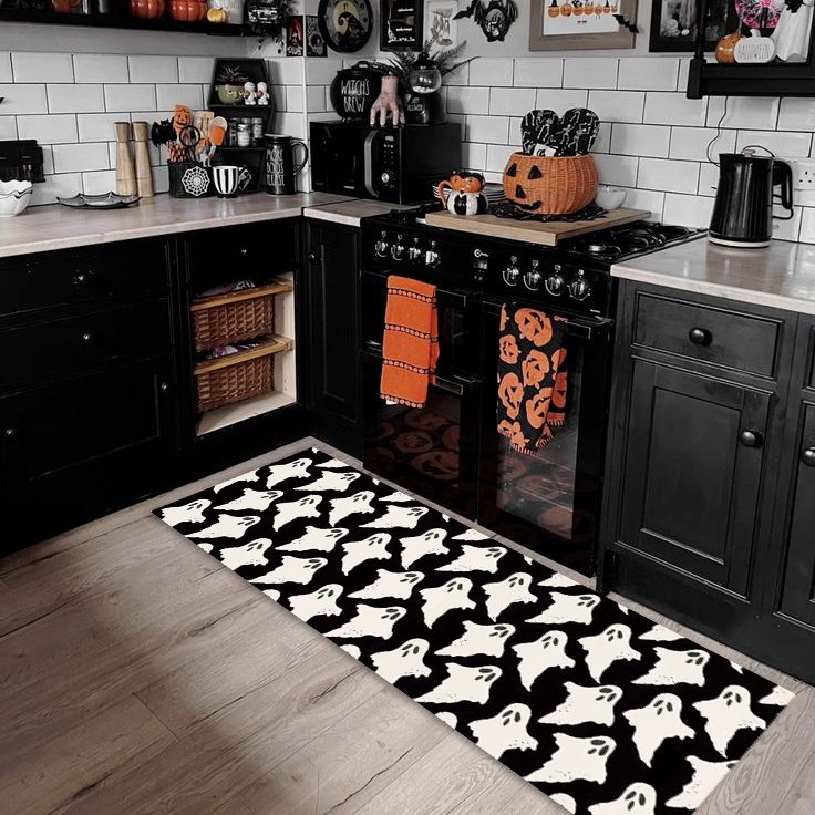Feblilac Halloween Ghost Bedroom Rug Long Runner - view 3
