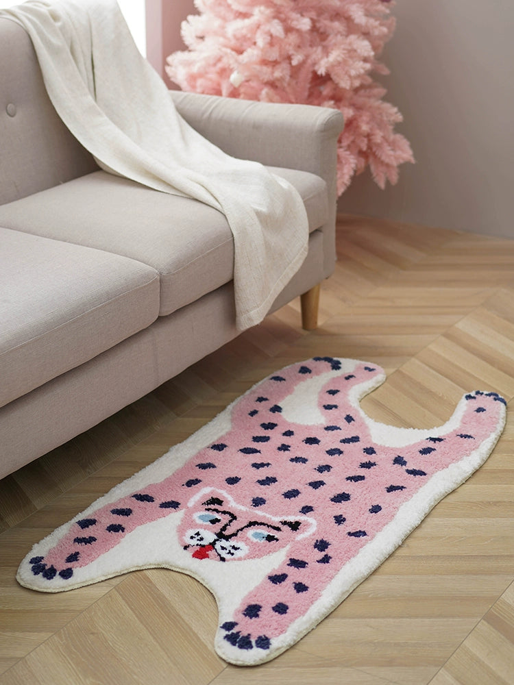 Feblilac Pink Panther Tufted Bath Mat