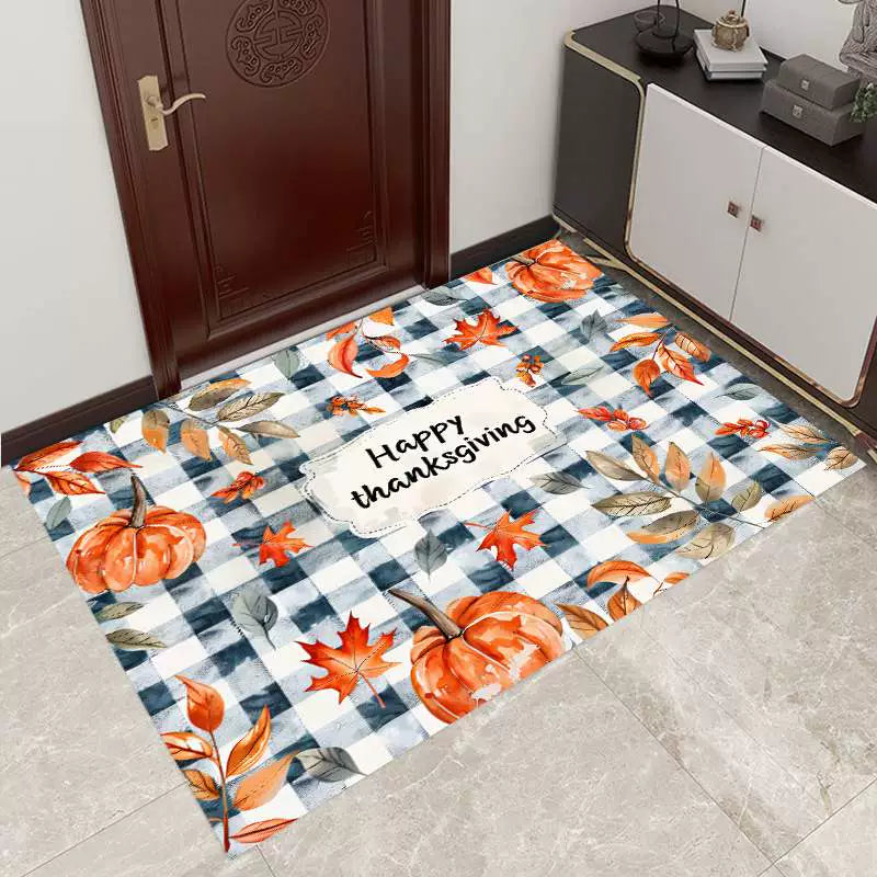 Feblilac Halloween Autumn pumpkins PVC Coil Door Mat