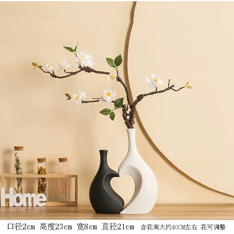 Feblilac Vase High-end Housewarming Gift Living Room Luxury Simulation Flower Chinese Decoration Ornament - view 36