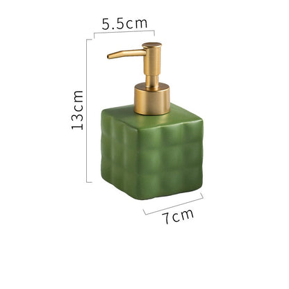 Ceramic Soap Dispenser, Cube Bottle for Kitchen Bathroom