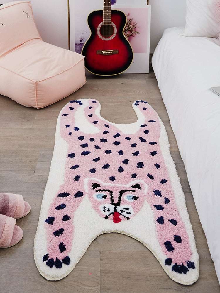 Feblilac Pink Panther Tufted Bath Mat