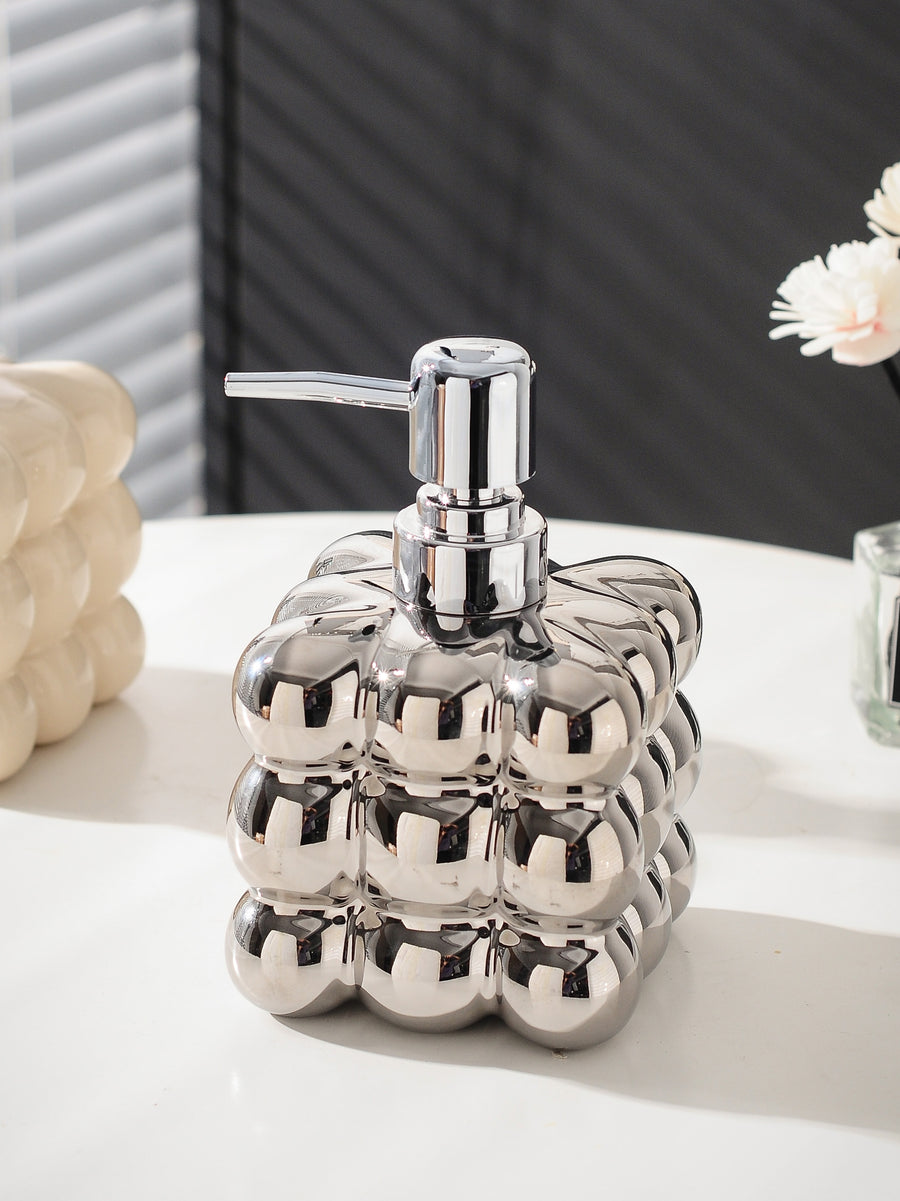 Ceramic Bubble Shape Soap Dispenser, Liquid Soap Pump Bottle - view 4