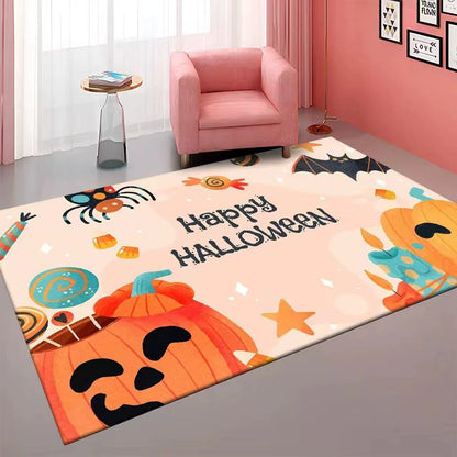 Feblilac Happy Halloween Horror Ghost Festival Handmade Tufted Acrylic Livingroom Carpet Area Rug