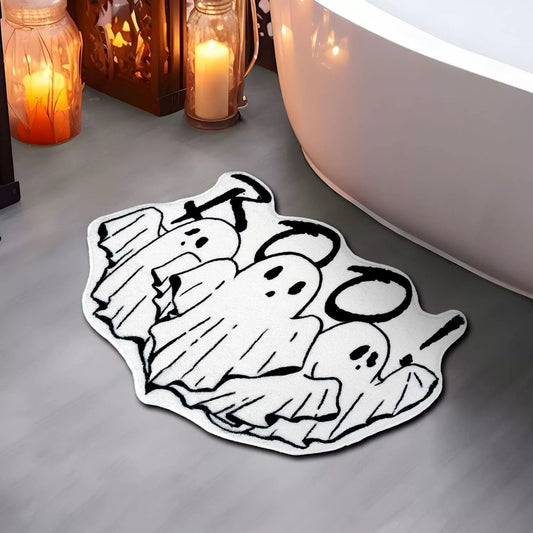 Feblilac Halloween Funny Roo Holiday Decoration Gift Tufted Bath Mat