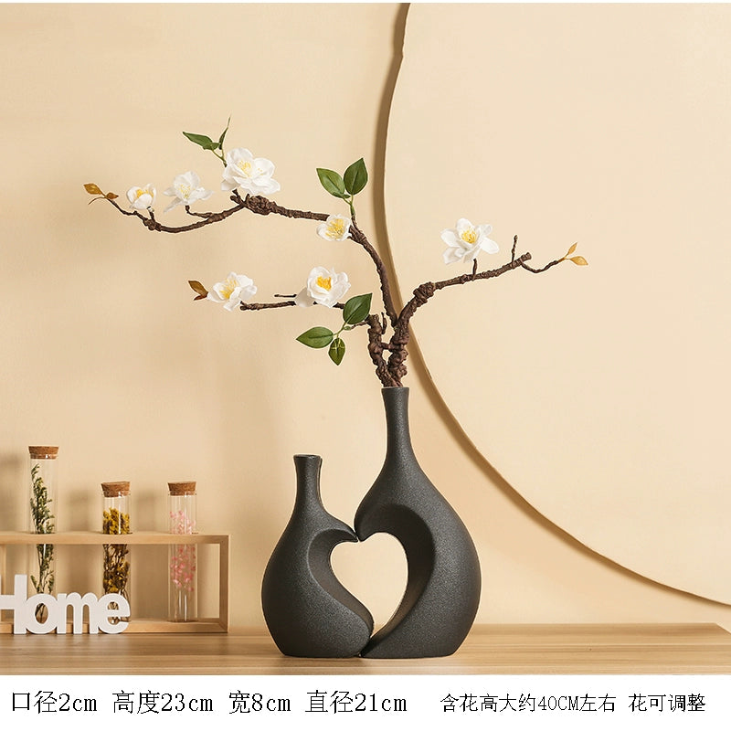 Feblilac Vase High-end Housewarming Gift Living Room Luxury Simulation Flower Chinese Decoration Ornament - view 35