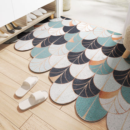 PVC Cutting Welcome Abstract Leaves Mats for Front Door Entrance Door