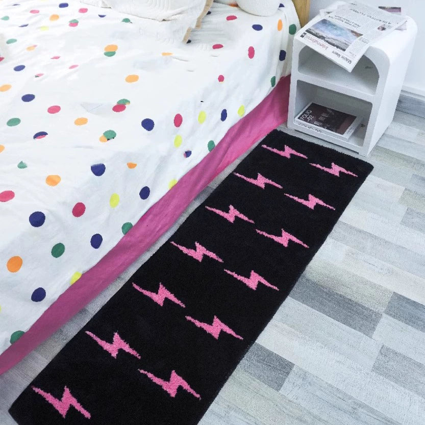 Feblilac Lightning Bedroom Rug Long Runner