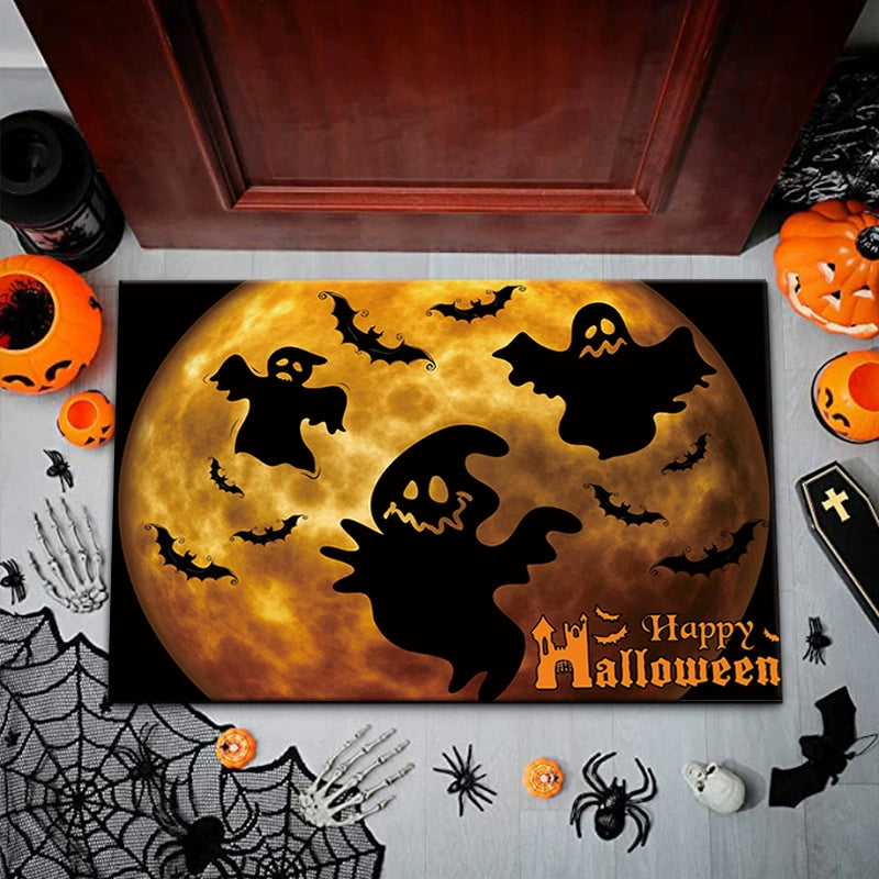 Feblilac Halloween Boo PVC Coil Door Mat