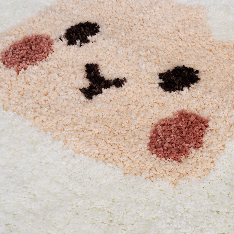 Feblilac Cute Sheep Bird Bath Mat, Cartoon Animal Bathroom Rug, Soft Flush Non-Slip Water Absorbent Mat for Ba - view 2