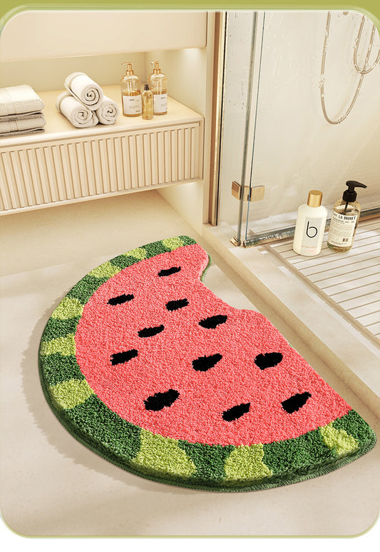 Feblilac Fruit Watermelon Tufted Bath Mat