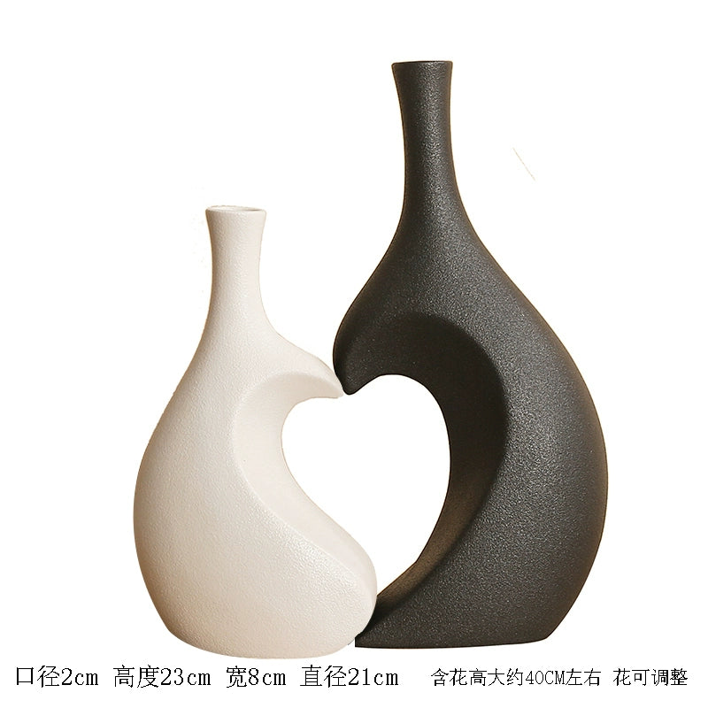 Feblilac Vase High-end Housewarming Gift Living Room Luxury Simulation Flower Chinese Decoration Ornament - view 46