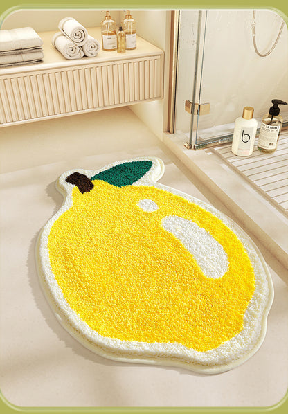 Feblilac Fruit Lemon Tufted Bath Mat