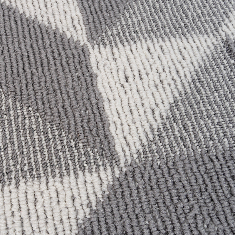 Feblilac Grey Triangle Pattern Bath Mat, Simple Modern Geometry Bathroom Rug, Soft Flush Non-Slip Water Absorb - view 2