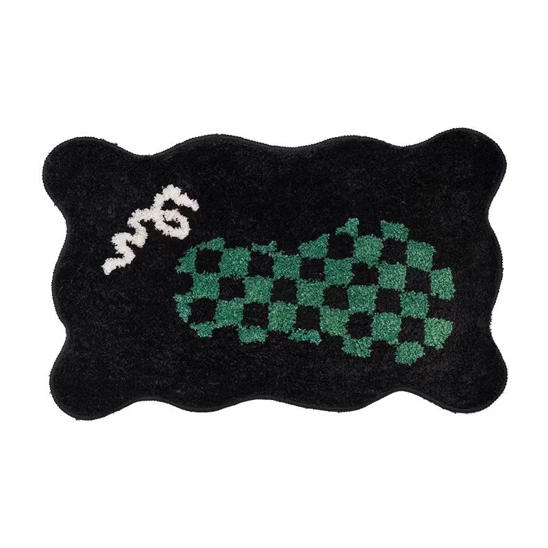 Feblilac Irregular Footprint Tufted Bath Mat