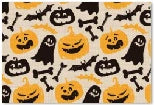 Feblilac Trick or Treat Pumpkin PVC Coil Door Mat