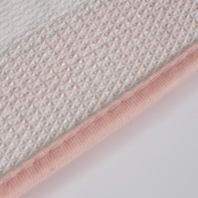 Feblilac Pink Rose Flower Bath Mat, Lovely Floral Garden Bathroom Rug, Soft Flush Non-Slip Water Absorbent Mat - view 4