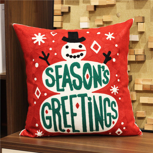 Embroidered flower bedside pillow, cute cartoon office cushion, American home sofa, New Year's Christmas gift - view 13