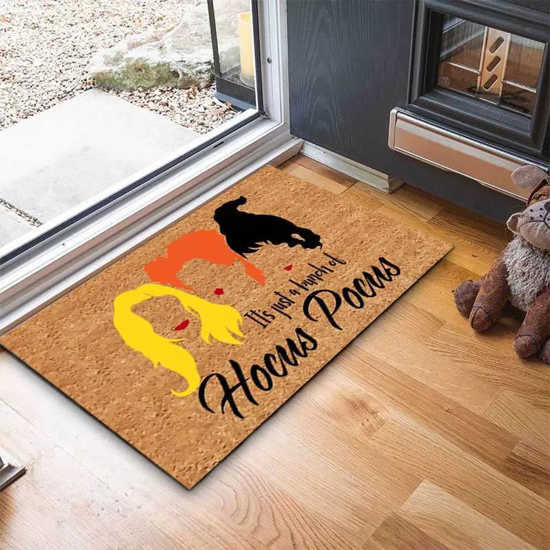 Feblilac Bright Woman Hair PVC Coil Door Mat