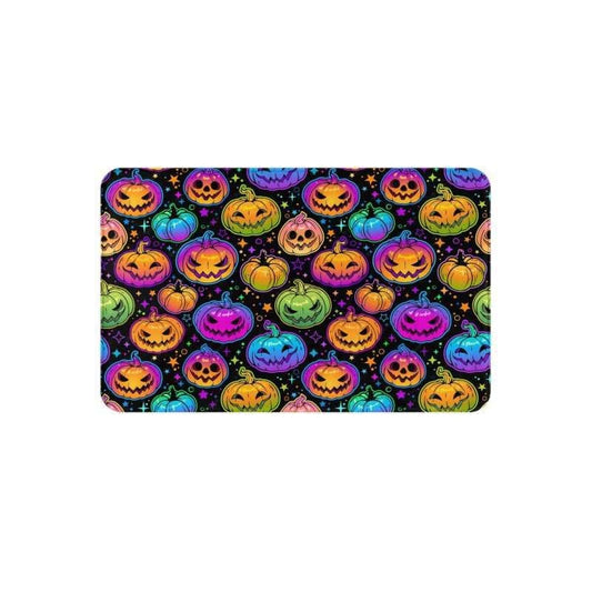 Feblilac Halloween Horror Colorful Pumpkins PVC Coil Door Mat