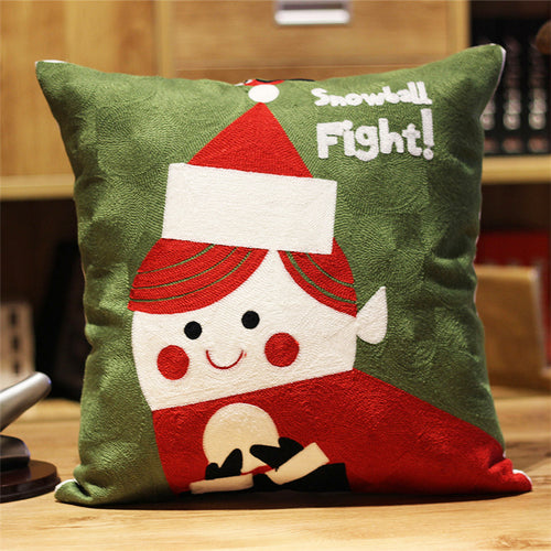 Embroidered flower bedside pillow, cute cartoon office cushion, American home sofa, New Year's Christmas gift - view 12