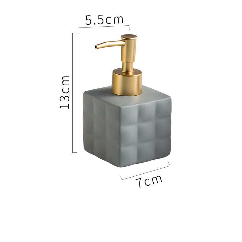 Ceramic Soap Dispenser, Cube Bottle for Kitchen Bathroom