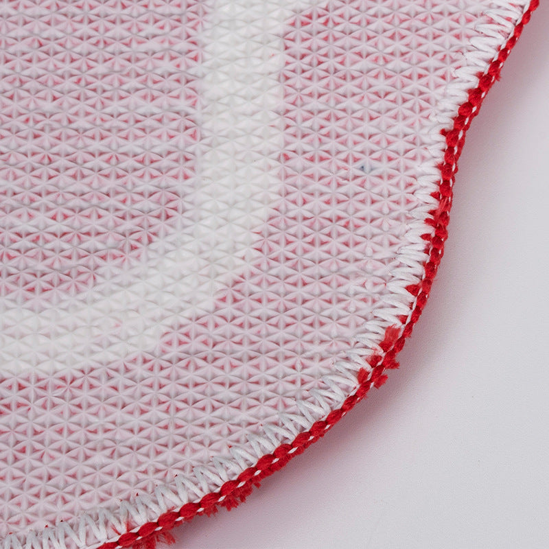 Feblilac Red Typograph Bath Mat, Double Happiness Bathroom Rug, Soft Flush Non-Slip Water Absorbent Mat - view 4