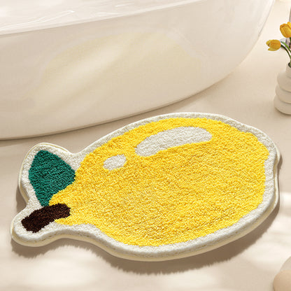 Feblilac Fruit Lemon Tufted Bath Mat