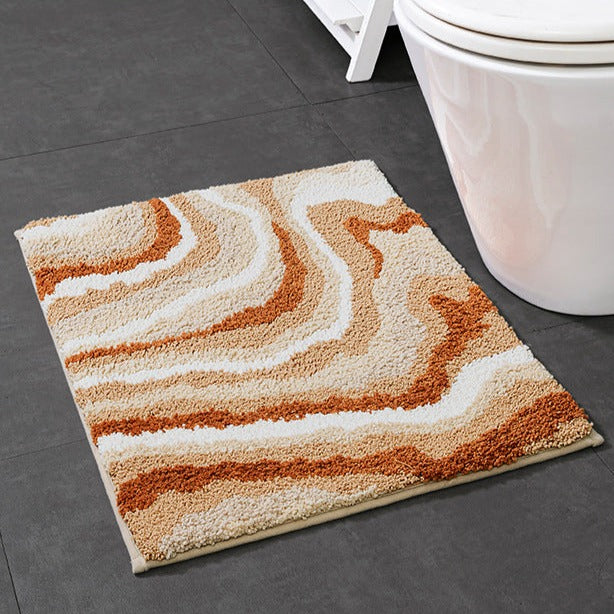 Jupiter Pattern Bath Mat, Orange Mat for Bathroom - Feblilac® Mat