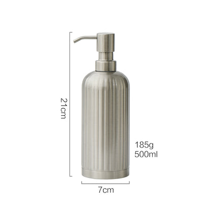 Stainless Steal Soap Dispenser, Iron Pump Bottle for Liquid Soap, Silver Bottle