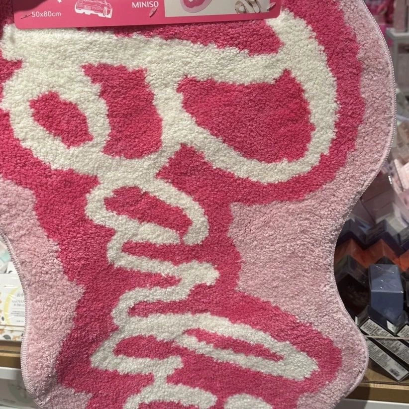 Feblilac Pink Cute Barbie Tufted Bath Mat - view 2