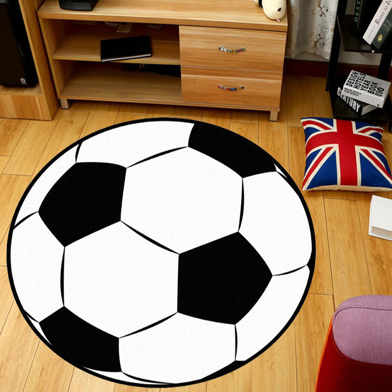 Round Basketball Area Rug for Office or Bedroom