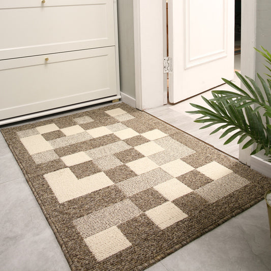 Feblilac Rio Home Entry Door Mat, Home Door Porch, Dust Removal and Wear-resistant Door Mat, Simple Water-absorbing and Non-slip Carpet