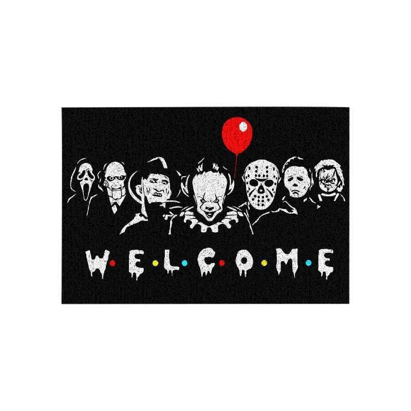 Feblilac Halloween Horror Terrorist PVC Coil Door Mat