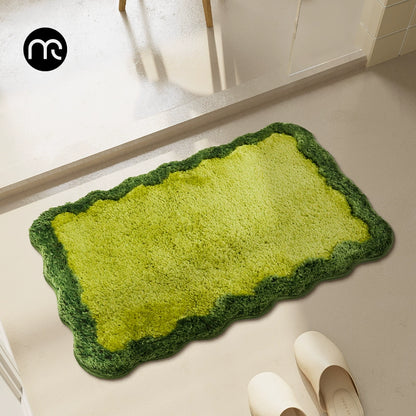 Feblilac Green Matcha Tufted Bath Mat