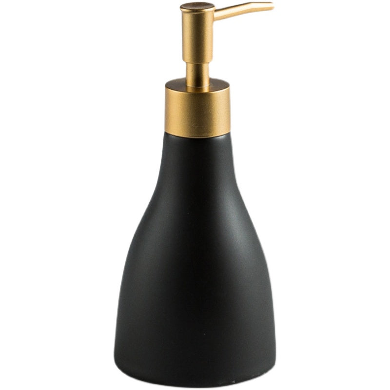 Ceramic Soap Dispenser, Taper Shape Solid Color Bottle for Kitchen Bathroom