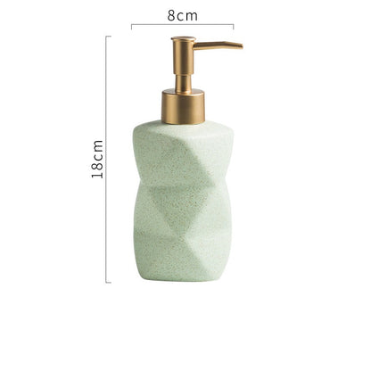 Ceramic Dimond Shape Soap Dispenser, Liquid Soap Pump Bottle