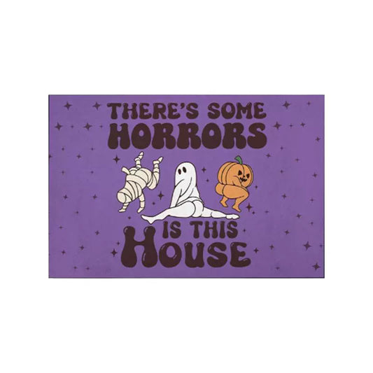 Feblilac Halloween Purple Horrors PVC Coil Door Mat