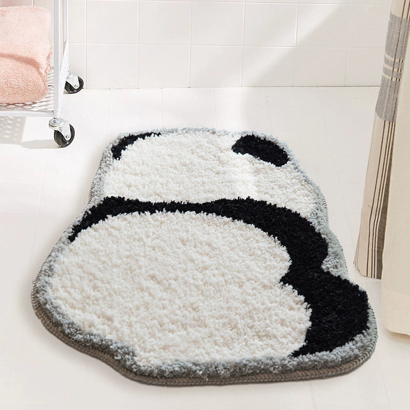 Feblilac Cute Panda Tufted Bath Mat